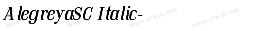 AlegreyaSC Italic字体转换